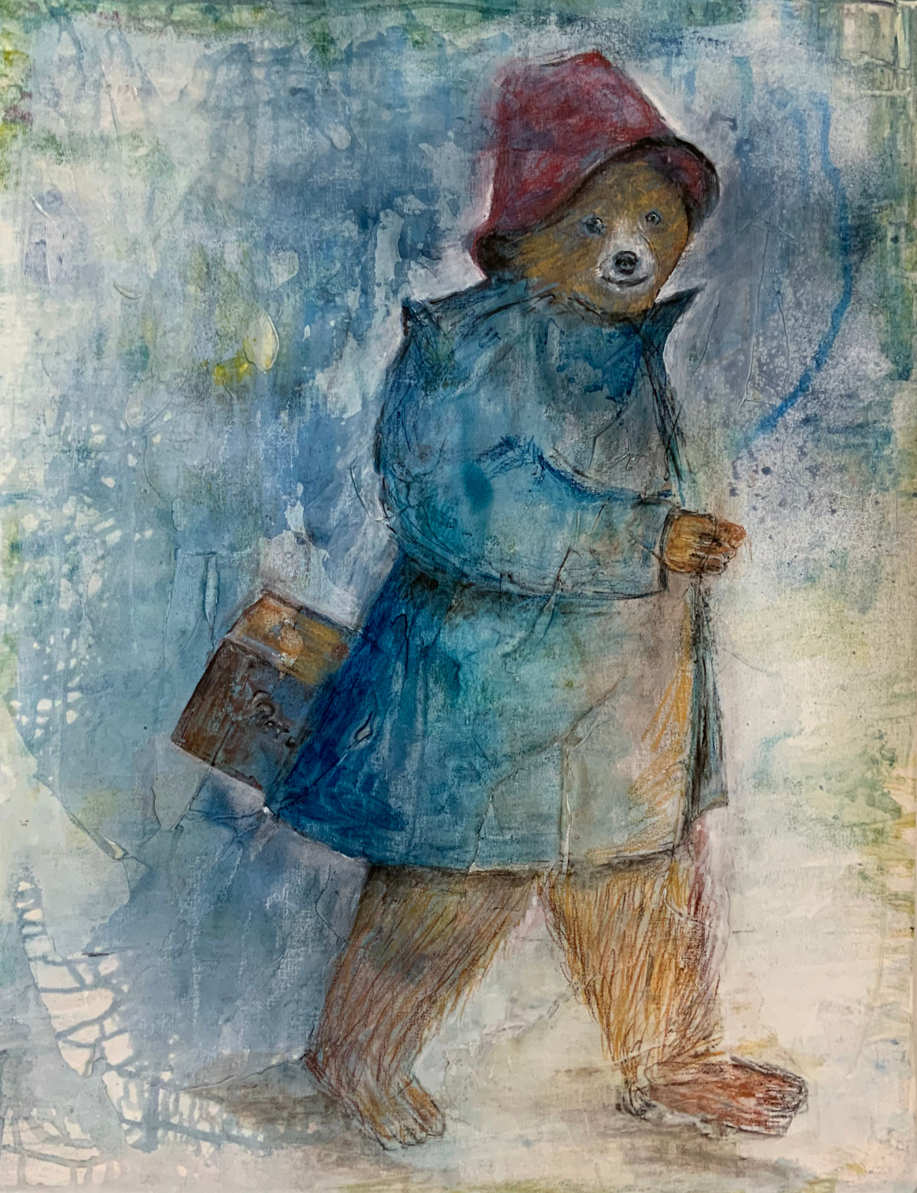 Frau mit Fuchs II, 2023, 100 x 50 cm